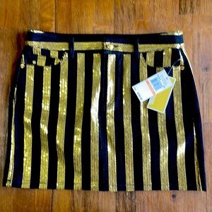 MICHAEL KORS Sequined Denim Mini Skirt NWT